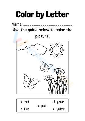 Coloring Pictures Using Letters as Guide