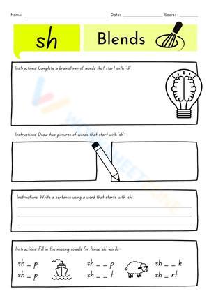 Essential "sh" Digraph Worksheet | Grade 1 Phonics