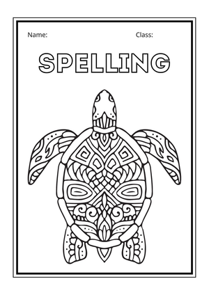 Spelling Bookcover Worksheet | Grade 3 Printable