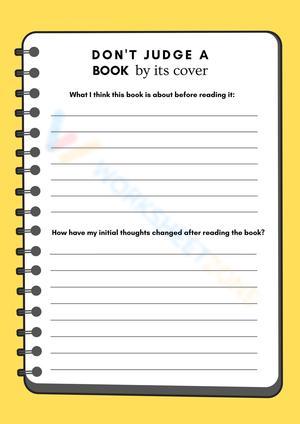 Book Thoughts Before and After Worksheet