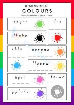 ESL Spelling Colours