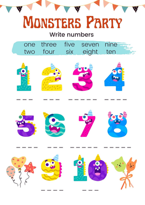 Printable Number Words Worksheet | Grade K Math