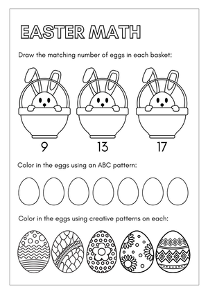 Easter Math Worksheet | Grade K Essential