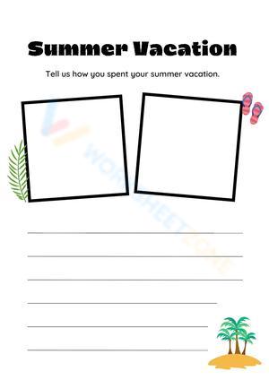 My Summer Vacation Worksheet
