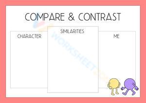 Character Compare and Contrast English Worksheet