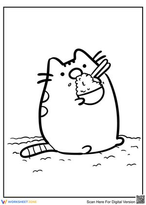 Eating Pusheen