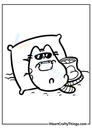 Relaxing Pusheen