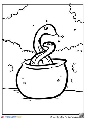 Snakes in the Pot Coloring Page