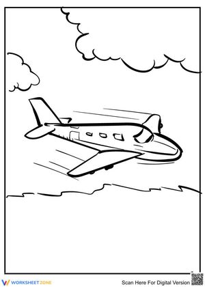Flying fast airplane