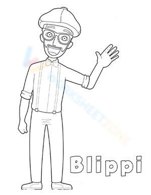 Waving Blippi