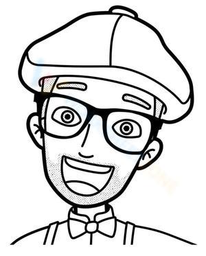 Welcome Blippi Coloring Page