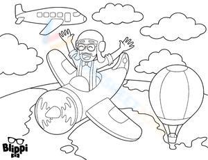 Aviation Adventure Coloring Page