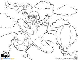 Aviation Adventure Coloring Page