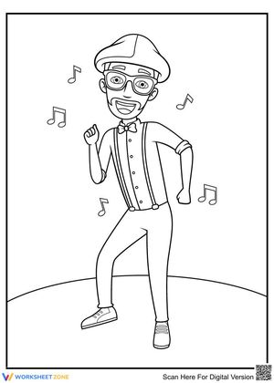 Dancing Boy: Musical Fun Coloring Page for Kids