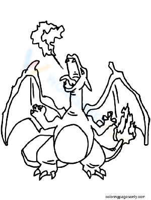 Charizard Making Fire: Action Scene