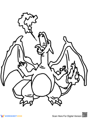 Charizard Making Fire: Action Scene