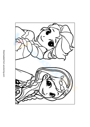 Little Princesses Coloring Page