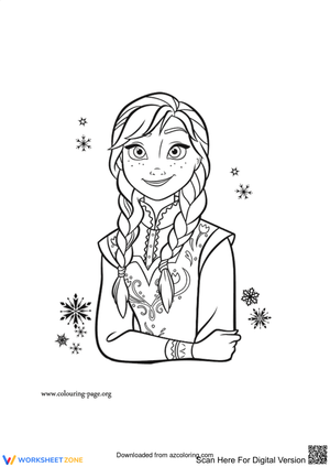 Anna Coloring Page | Printable Grade K-5 Activity