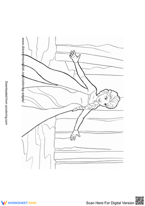 Powerful Elsa Coloring Page
