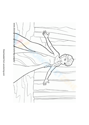 Powerful Elsa Coloring Page