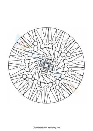 Hard Mandala: Complex Coloring Page