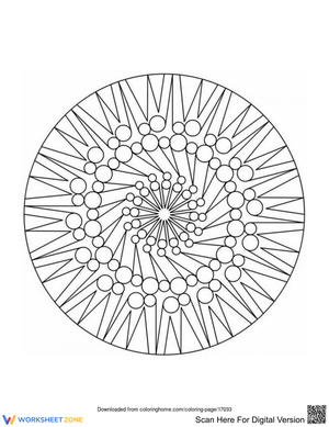 Hard Mandala: Complex Coloring Page