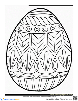 Easter Egg: Festive Coloring Activity