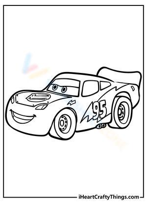Lightning McQueen Coloring Page