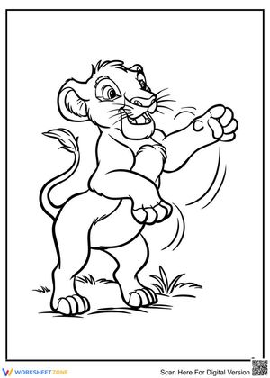 Playful Lion King
