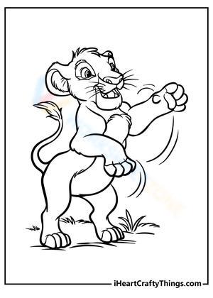 Playful Lion King