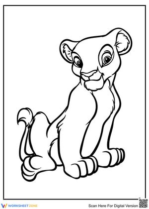 Printable Lion King Coloring Worksheet | Grade K