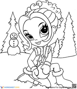 Printable Winter Coloring Page | Grade K-5 English