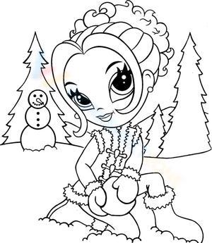 Lisa Frank on winter day