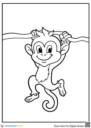 Swinging Monkey: Playful Animal Fun