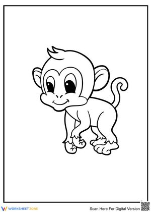 Go Bananas with an Adorable Monkey Worksheet!