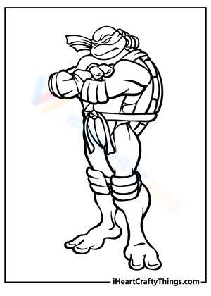 Cool Ninja Turtles Coloring Page