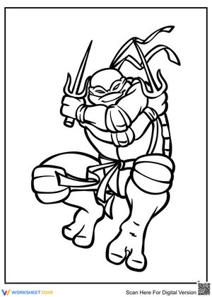 Fighting ninja turtle