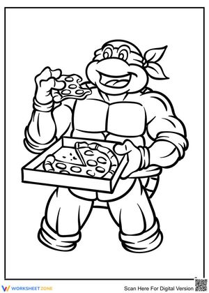 Pizza Time! Ninja Turtle Worksheet for Fun!