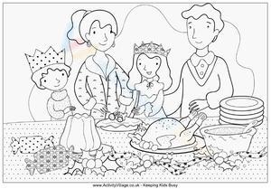 Family Party Scene Worksheet