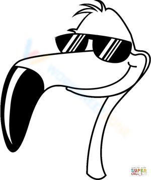 Cool Flamingo Portrait Worksheet