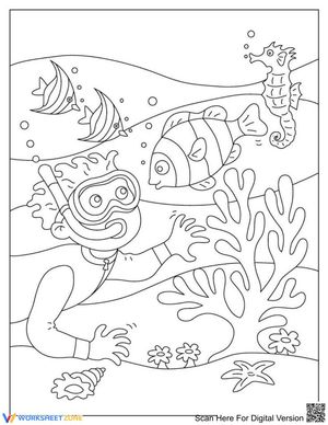 Under the Ocean Coloring Page | Essential K-5 Printable