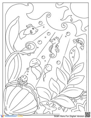 Ocean Life Coloring Page | Essential K-5 Printable