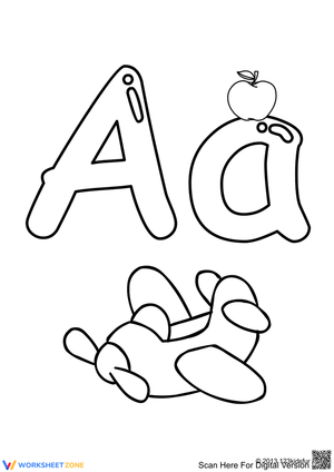 Letter A Coloring Worksheet | Essential Kindergarten