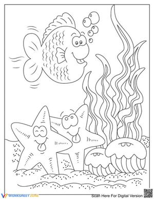 Ocean Life Coloring Page | Grade K-2 Essential