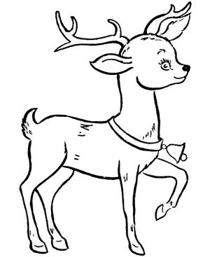Adorable Christmas Reindeer Coloring