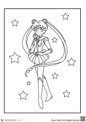 Magical Girl Coloring Page