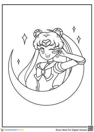 Sailor Moon Coloring Page | Printable Grade K-5 Art