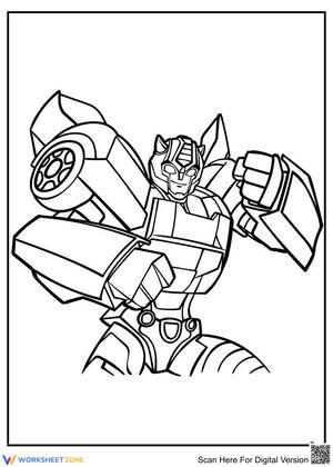Fighting Transformers Printable Coloring Page | Grade K-5