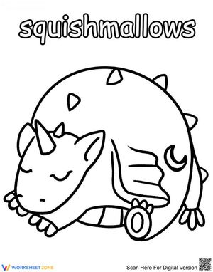 Squishmallow Coloring Sheet for Kids | Fun Activity