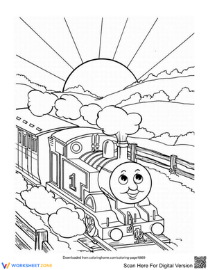 The Happy Train: A Fun Transportation Worksheet